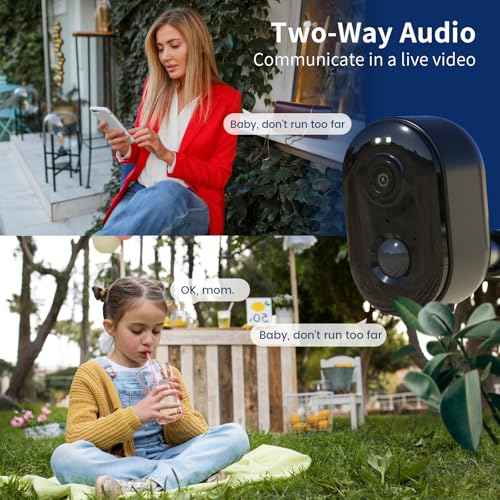 Security Cameras Wireless Outdoor, Battery Powered 2k WiFi Cameras for Home Security, Spotlight Color Night Vision, AI Motion Detection, Siren, Weatherproof, 2-Way Talk, Playback, SD/Cloud Storage