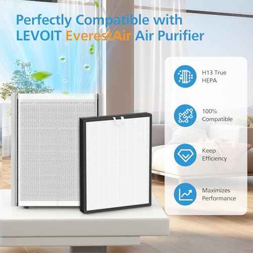 EverestAir Replacement Filter Compatible with Levoit EverestAir-P Air Purifier, 3-In-1 HEAP with Activated Carbon Filter for Home Large Room, 2 Pack