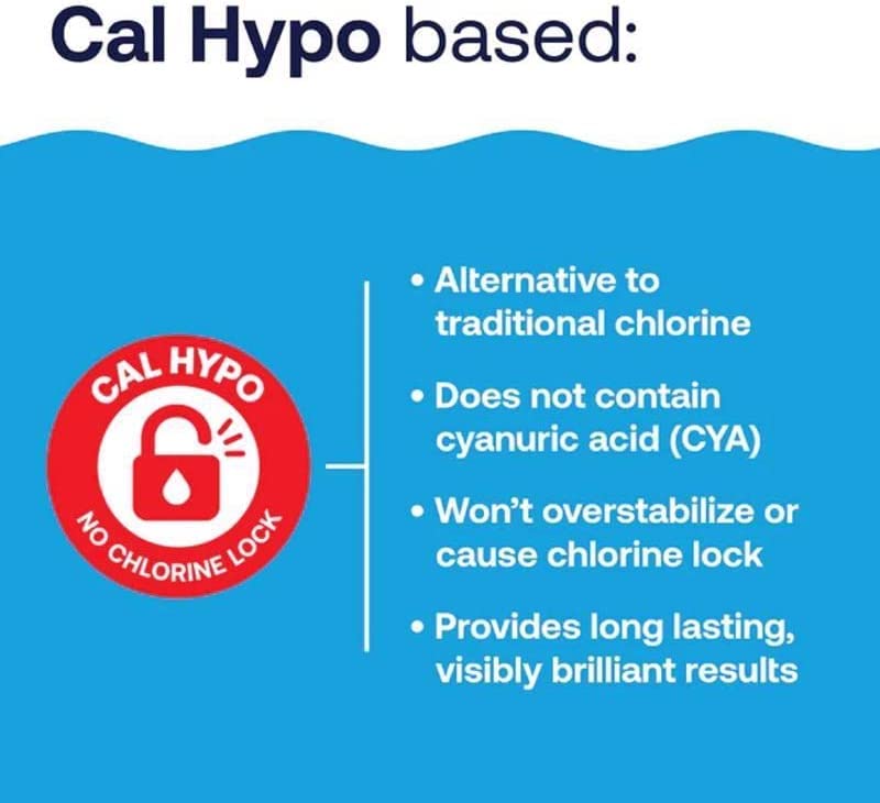 HTH 52043 Pool Care Shock Advanced, Swimming Pool Chemical Prevents Bacteria & Algae, Cal Hypo Formula, 2 lbs (2-Pack)