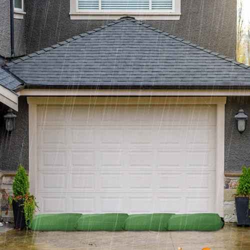 10Pcs Long Canvas Reusable Flooding Sandbags with Insert Buckle. Easy Handle Flood Protection Barrier for Home Door Window Basement Garage Floor Flood Control - 11"x28"