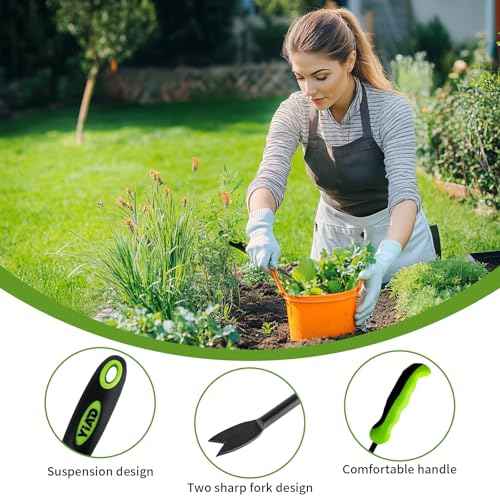 Dandelion Weed Puller Tool, Weed Puller Tool with Ergonomic Handle Garden Weed Remover Tool for Planting, Dandelion Puller Flower and Vegetable Care in Lawn Garden Yard