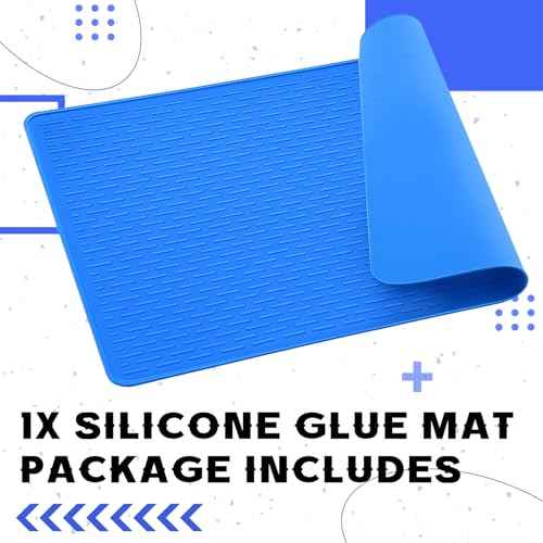 Breling 30"x20" Large Silicone Glue Mat, Thick 3.2mm, Heat Resistant Mat for Crafts, Projects, Tabletop - Easy to Clean Silicone Mats, Non-slip Surface - Rolls up for Convenient Storage