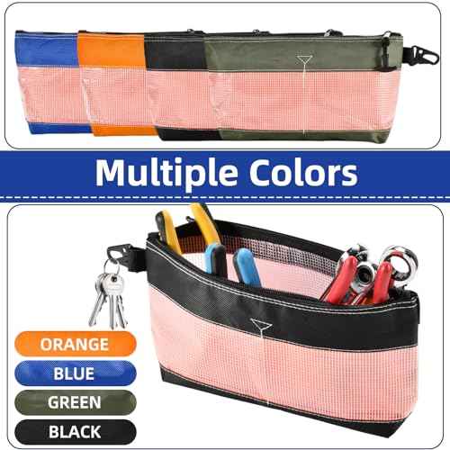 4Pcs Clear Tool Pouch, 11" Zipper Pouches, Durable Organizer Bag for Box Organizers and Storage, Heavy Duty Small