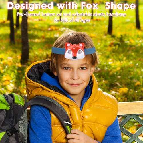 Kids Headlamp & Camping Lights, Kids Camping Essentials 2-in-1 Lantern & Headlamp Set, Rechargeable Lantern Toddler Flashlight Tent Portable Night Light for Camping Bedroom Birthday Gift