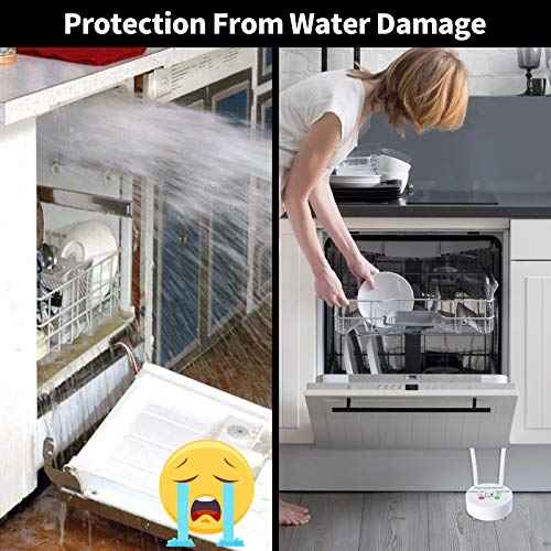 Water Leak Detector, Ortis Water Sensor Alarm Flood Detector, Automatically Turn Off Flood Source When Sensing Moisture to Prevent Water Damage