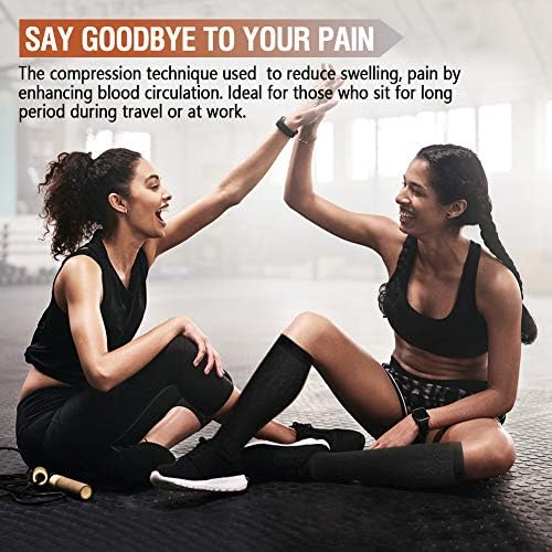 BIQU Compression Socks for Women and Men Circulation-Best Support for Running, Athletic, Nursing, Travel