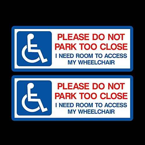 2X Disabled Leave Access Wheelchair Mobility Car Parking (Each 8 inches Long)