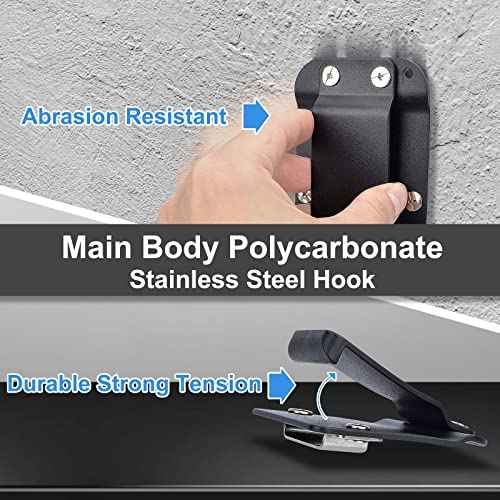 2 Pack TapeCatcher, Tape Measure Holder for Belt, Low-Profile Tape Measure Belt Clip, Fits up to 2" Tool Belt, Tape Accessories