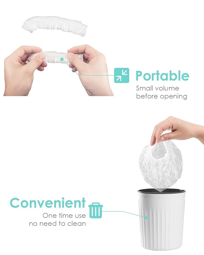 Auban 100PCS Disposable Shower Caps, Hair Cap Large Plastic Clear Thick Waterproof Bath Caps For Women, Hotel Travel Essentials Accessories Deep Conditioning Hair Care Cleaning Supplies(17.3")