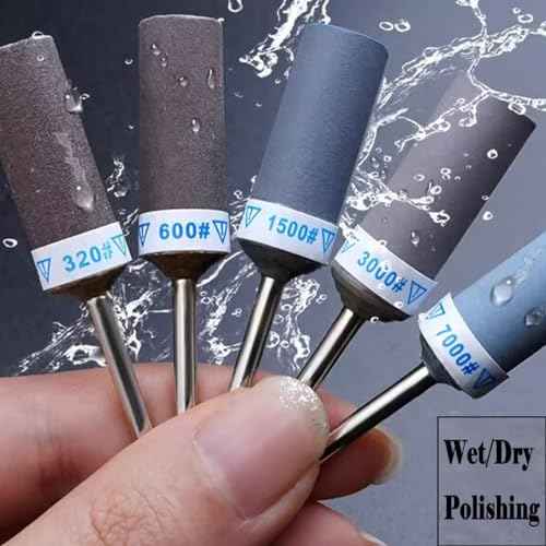?????? ???? 10 Pcs Mixed Grit Sandpaper Rolls Set,3/32 Inch Shank Abrasive Sanding Sleeve for Rotary Tool