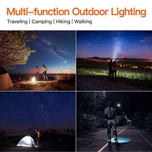 BUYSIGHT Rechargeable Spotlight,1000000 Lumens Spot Lights Hand held High lumens Large Flashlight Handheld Spotlight Lightweight and Super Bright Flashlight (Aluminium_Alloy Golden)