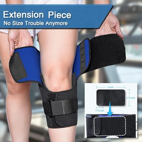 Plus Side Knee Brace for Women/Men, Hinged Knee Brace with Dual Metal Side Stabilizers, Knee Support for Knee Pain for Relieves ACL, MCL, Meniscus Tear, Arthritis, Tendon Pain, Injury Recovery
