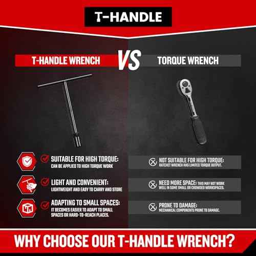 T-Handle Wrench Socket Set, Cr-V Steel T Wrench Set Metric Size 6mm to 14mm, Wrench Tool Socket with Long Reach for Motorcycle Dirtbike Bicycle Repair (7 Pack)