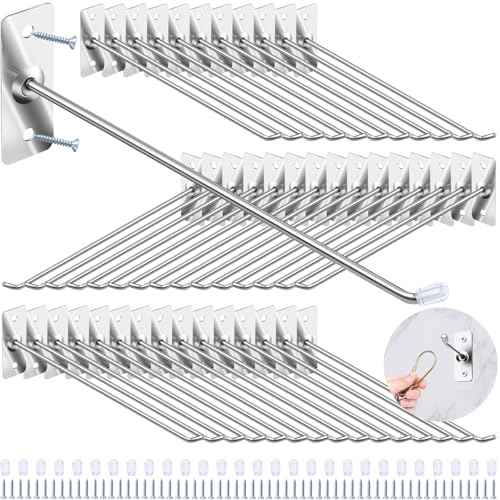 40 Pcs 8"/20CM Stainless Steel Wall Mounted Hooks with Protective Caps and Screws, Coat Bag Hat Utility Hook, Garage Tools Storage Organizer & Hanger for Office Kitchen Home Shop
