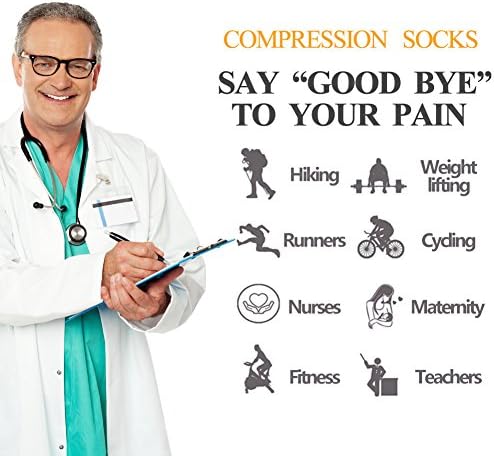 Compression Stockings 40-50mmHg Graduated Socks Recovery Varicose Veins Women