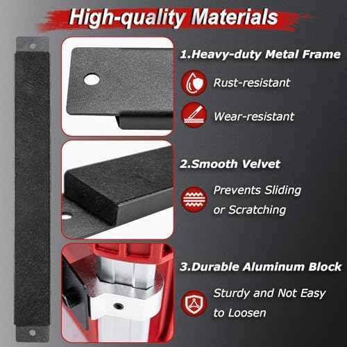 Powerful Magnetic Bar Mount for Packout Toolbox, Capacity Up to 50LBS, Compatible with Mil. waukee Packout Toolbox Side Aluminum Rails, Making Tools within Easy Reach
