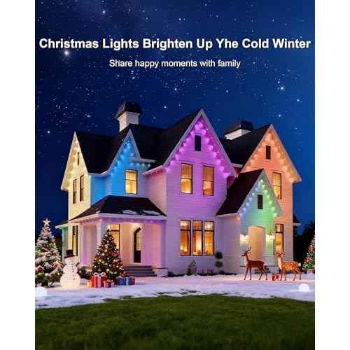 XINKAITE 50ft Permanent Outdoor Lights for House, 2025 Eave Lighting with App/Remote Control, IP67 Waterproof smartlight for Christmas, Halloween, Holiday, Party, Daily
