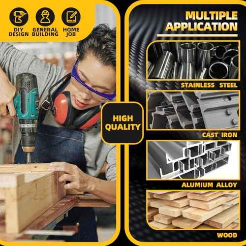 3/4" Cobalt Drill Bit, 1/2" Reduced Shank with 3-Flats,Suitable for Drilling in Hard Metal, Stainless Steel, Cast Iron,2 Pieces