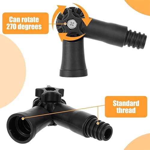 Universal Joint Angle Adaptor for Telescoping Extension Pole, (Head Only, No Standard Pole) Versatile for Window Cleaning, Gutter Cleaning, Light Bulb Changing, Painting & More 2 Pack