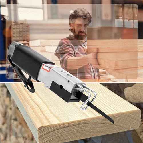 Air Powered Mini Reciprocating Body Saw With 6pcs 18T, 24T, 32T Blades - Lightweight, High Efficiency Pneumatic Tool for Metal Cutting and Auto Work