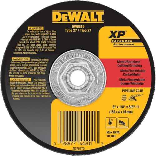 DEWALT DW8819 6-Inch by 1/8-Inch by 5/8-Inch-11 XP Grinding Wheel