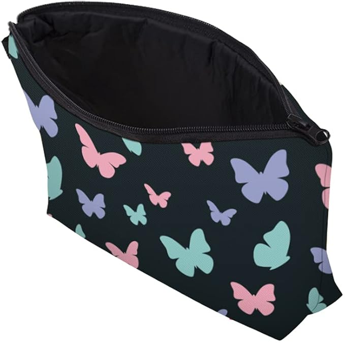 Deanfun Makeup Case Small, Cosmetic Zipper Bag Waterproof for Purse Mini, Women Cute Traveling Accessories Pouch for Ladies Thanksgiving Gifts(D2-55122)