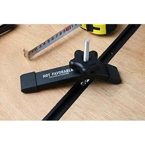 Aluminum T-Track Hold Down Clamps,6-3/8"L x 1-1/4" Width-Woodworking and Clamps-Fine Sandblast Black Anodized-4 Pack