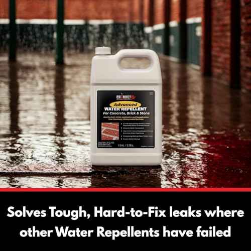 Advanced Water Repellent - Clear Sealer for Masonry Surfaces - High-Performance Polysiloxane Formula for Brick, Stone, & Concrete Waterproofing with Long Lasting Protection, 1-Gallon