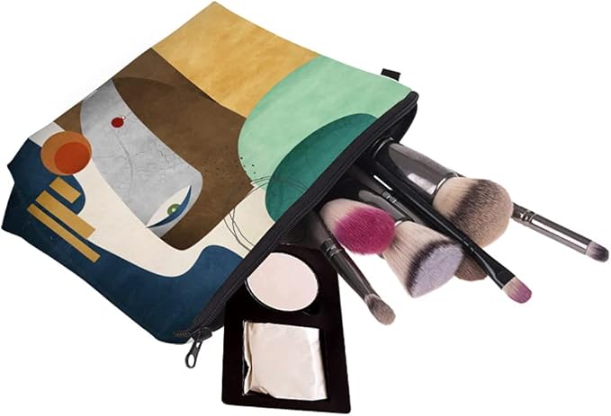 Deanfun Makeup Case Small, Cosmetic Zipper Bag Waterproof for Purse Mini, Women Cute Traveling Accessories Pouch for Ladies Thanksgiving Christmas Gifts(D2-55402)