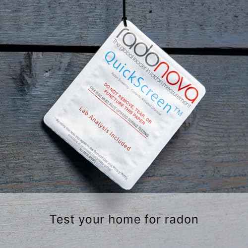 QuickScreen Home Radon Test Kit - Short Term Charcoal Radon Detector (2-4 Days) Reliable Accurate Readings - EPA Approved Radon Home Test - Lab Analysis Included - Unavailable in New Jersey