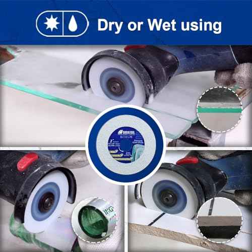 SHDIATOOL Glass Diamond Cutting Disc 2-Inch Saw Blade, Ultra-Thin Cut Off Wheel for Tile Ceramic Porcelain Marble 50mm (5 of Pack)