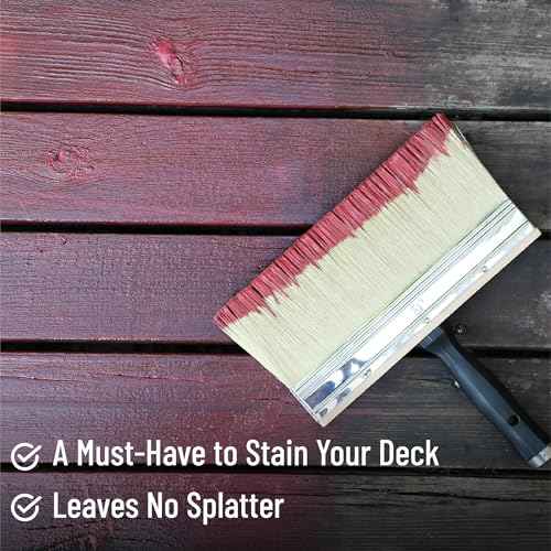 Bates- Deck Stain Brush, 9 Inch, Stain Brushes for Wood, Deck Brush, Large Paint Brushes