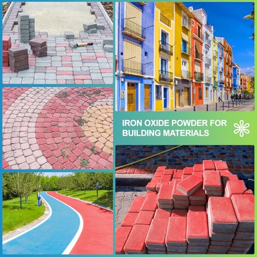 GOODTAKE Iron Oxide Powder, Yellow Concrete Color Pigment for Cement, Mortar & Crafts - Vibrant UV-Resistant Oxide Dye - Non-Fading (Yellow, 4 oz)