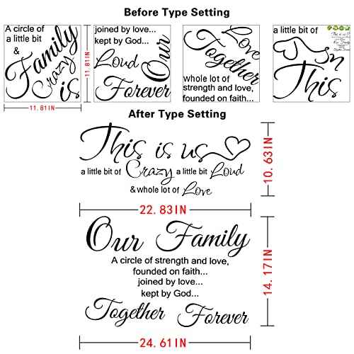 Family Quotes Wall Decals This is Us Wall Decor Vinyl Stickers for Living Room Bedroom Inspirational Art Decorations for Home Office Teen Dorm