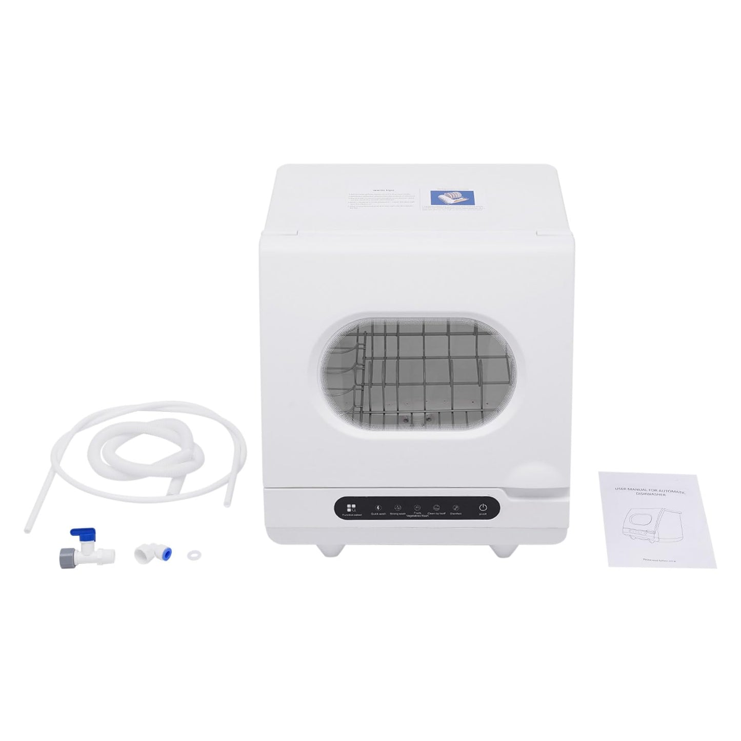 Countertop Dishwasher 1200W Portable Dishwashers 5 Washing Programs Mini Dishwasher for Small Apartments, White
