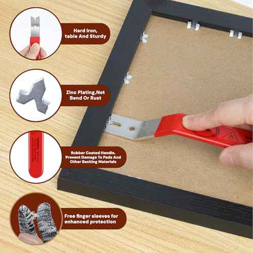 Glazier Point Driver with 150 Push Points and 2 Finger Tips, Glazier Point Drill Tool for Glass Frames, Pictures and Cross Stitch