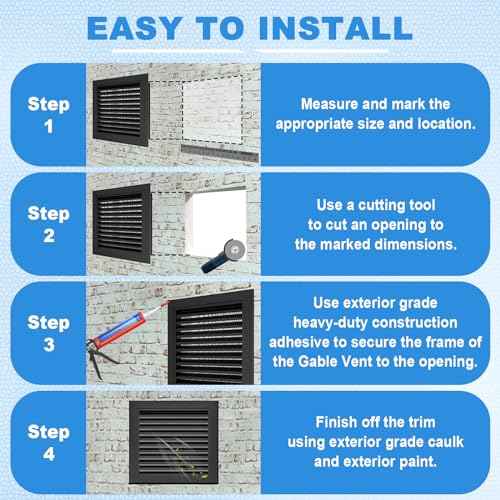 18" x 18" Aluminum Gable Vent with Screen - Stylish Louvered Vents for Effective Attic and Shed Ventilation - Essential Home Improvement, Vent Opening: 16" x 16"