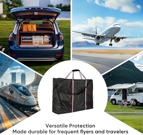Rollator Travel Bag - Waterproof Wheelchair Bag for Folding Walker, Compact Wheelchair Transport Chair Portable Carry Case Cover for Car & Airplane TSA Traveling (44" Lx12 Wx30 H)