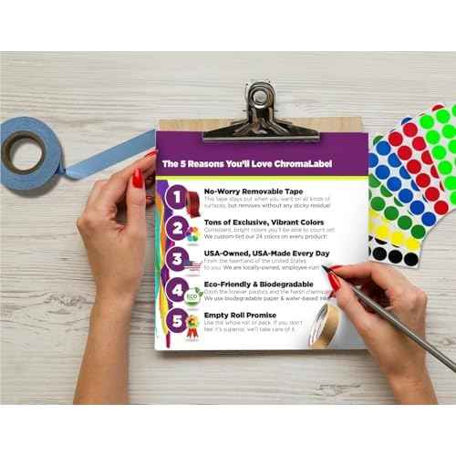 ChromaLabel 1/2 Inch Colored Masking Tape, Ideal for Kids Clean Remove Labeling Tape, 500 Inch Roll (13.88 Yards), Aqua