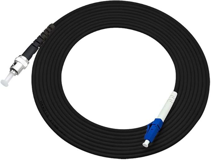 Jeirdus 75M LC to ST Outdoor Armored Simplex 9/125 SM Fiber Optic Cable Jumper Optical Patch Cord Singlemode 75Meters 160ft LC-ST