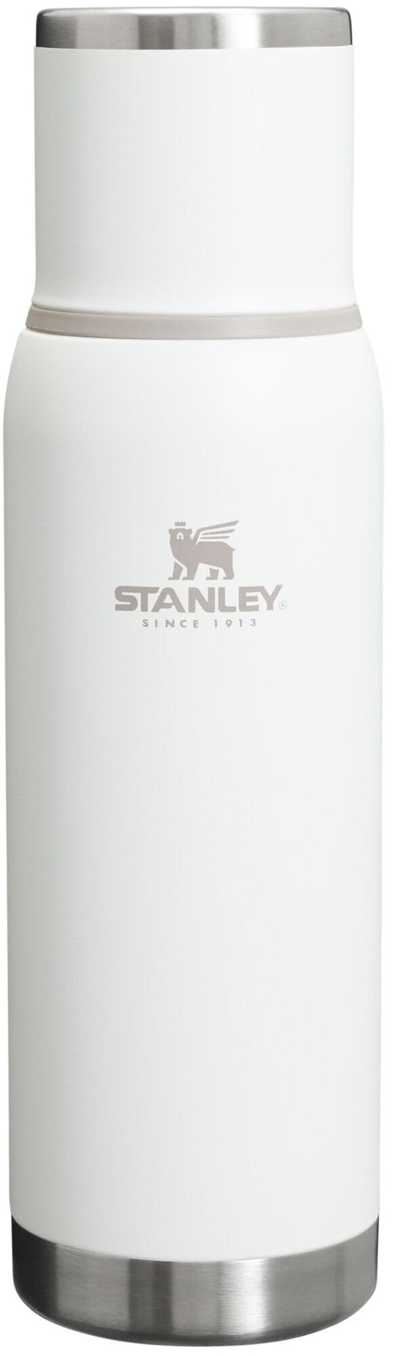 Stanley Adventure-To-Go Vacuum Bottle 1.1 qt | Wide Mouth with Leakproof Cup Lid | Keep Drinks Hot or Cold | Packable for Travel | Insulated Stainless Steel Thermal Bottle | BPA-Free | Frost