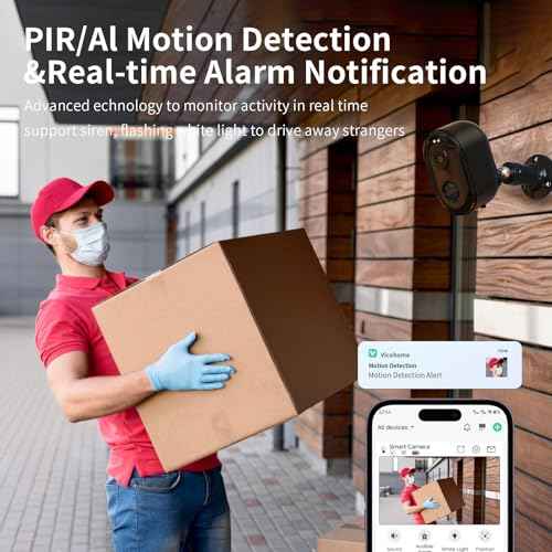 Security Cameras Wireless Outdoor, Battery Powered 2k WiFi Cameras for Home Security, Spotlight Color Night Vision, AI Motion Detection, Siren, Weatherproof, 2-Way Talk, Playback, SD/Cloud Storage