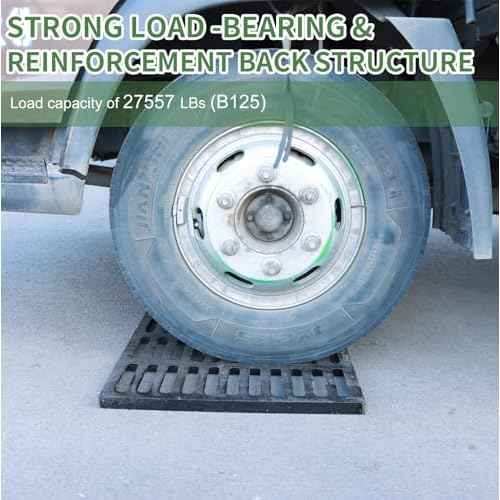 Cast Iron Drain Grate, 20 * 20in Heavy Duty Outdoor Drain Cover, B125 Class Channel Grate, Metal Sewer Grate, Black Square Drainage Grate for Concrete Floor, Yard, Driveway & Garage.