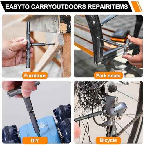 42 in 1 Magnetic Screwdriver Set, DIY Ratchet Screwdriver Set, Multi Bit Magnetic Drive Set with Detachable Ratchet Handle, Portable Repair Tool Kit for Electronics, Furniture, Bicycle,Gray