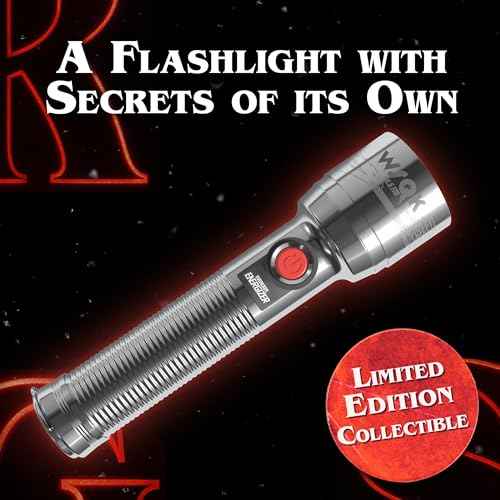 Energizer Stranger Things Squawk Retro LED Flashlight, Water Resistant and Drop Tested Camping Flashlight, Limited Edition, 250 Lumens