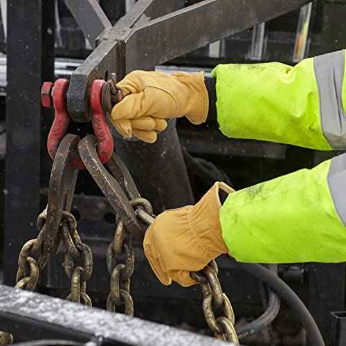 Wells Lamont Men's Winter Work Gloves, | Puncture, Abrasion Resistant | 100-gram Thinsulate, Cowhide Leather, Fleece-Lined Leather | Extra Large (1108XL), Saddletan