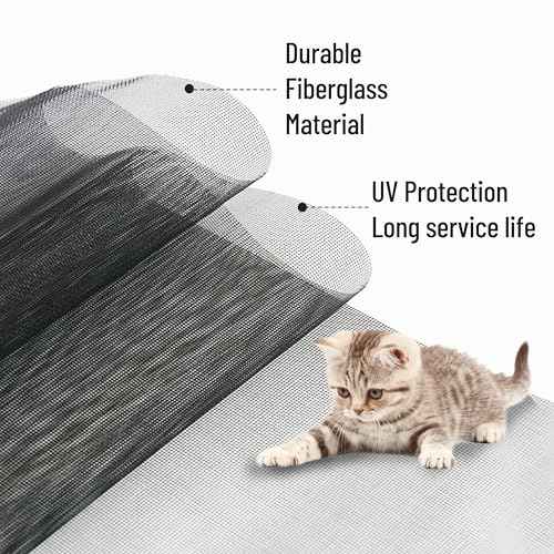 Fiberglass Window Screen Roll, 48¡°¡¿ 100' Protection Screen Roll, Transparent and Sturdy, UV-Resistant for Installation and Repair of Door and Window Screens