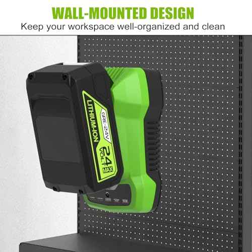 Powilling 24V CAF806 Battery Charger Replacement for Greenworks 24V Battery, Compatible with Greenworks 24 Volt Battery BAG708 BAG709 and Bissell CleanView XR Pet Stick Vacuum Cleaner
