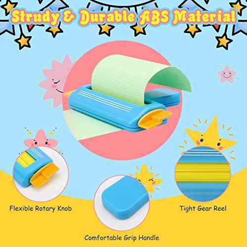 Paper Crimper Tool Wave Shape Making Tool, Pletpet Small Paper Crimper for Crafts DIY Arts Card Stock and Scrapbooking Decoration Making£¨Blue£©