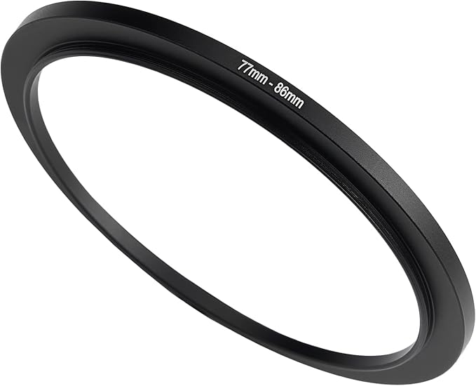 77mm to 86mm Step Up Ring Filter Adapter Applicable to All Brands of UV ND CPL Filter (77mm-86mm)